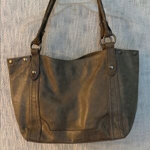 Frye Leather Melissa Shoulder Tote Bag, Gray
